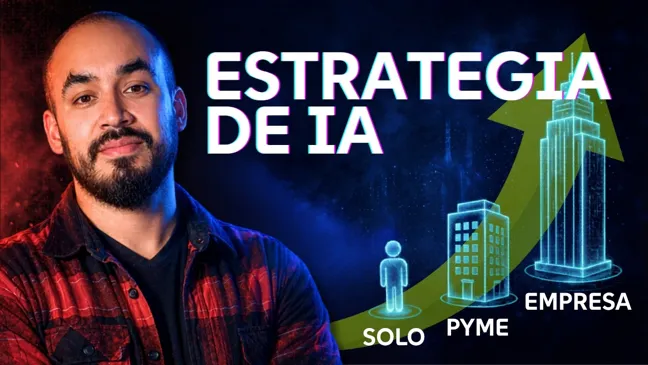 Thumbnail del episodio: Estrategia de IA según el tamaño de tu empresa — Solo entrepreneur, PYME o corporación